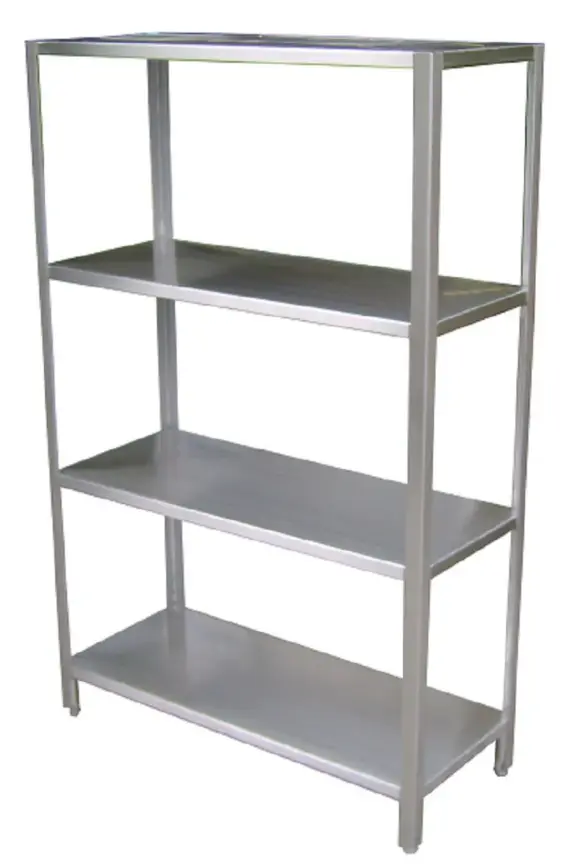 ANAQUEL LISO ACERO INOX 304 MEDIDAS FRENTE 170cm FONDO 60cm  ALTO 2.00 m. CAPACIDAD DE CARGA MINIMA 70kgs POR REPISA	 