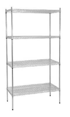 [CON-MCEA3618CR] JUEGO ESTANTERÍAS CROMADAS (36"X18") INCLUYE POSTES 72"