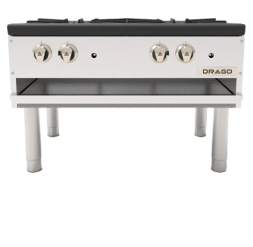 [DRA-GPFO-02-HSH] ESTUFON 2 SECCIONES HORIZONTAL,PATAS LARGAS, GAS PROPANO