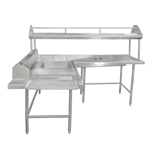 [AI-CREAL-A18] MESA EN L RECIBO DE LOZA SUCIA, 2.60+1.60X0.76X0.90	 