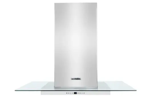 [MAB-IO9018CP4I] CAMPANA DE ISLA 100CM, CON VIDRIO DECORATIVO CURVO ACERO INOX. 