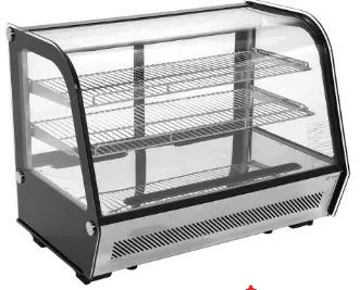 [MIG-RTW160L4] VITRINA REFRIGERADA CRISTAL CURVO - 4 NIVELES, MEDIDAS: 70.2 x 56.8 × 88.6 CM 